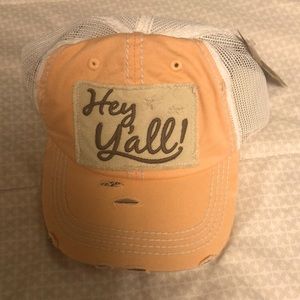 NWT  Distressed Country Girl “Hey Y’all!” Ball cap